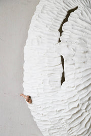 Applique en porcelaine blanche Empreintes