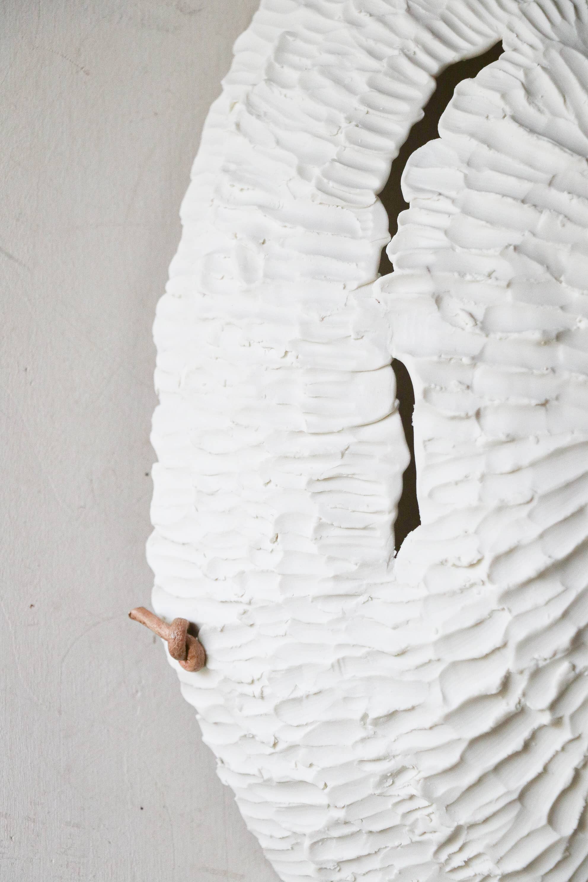 Applique en porcelaine blanche Empreintes