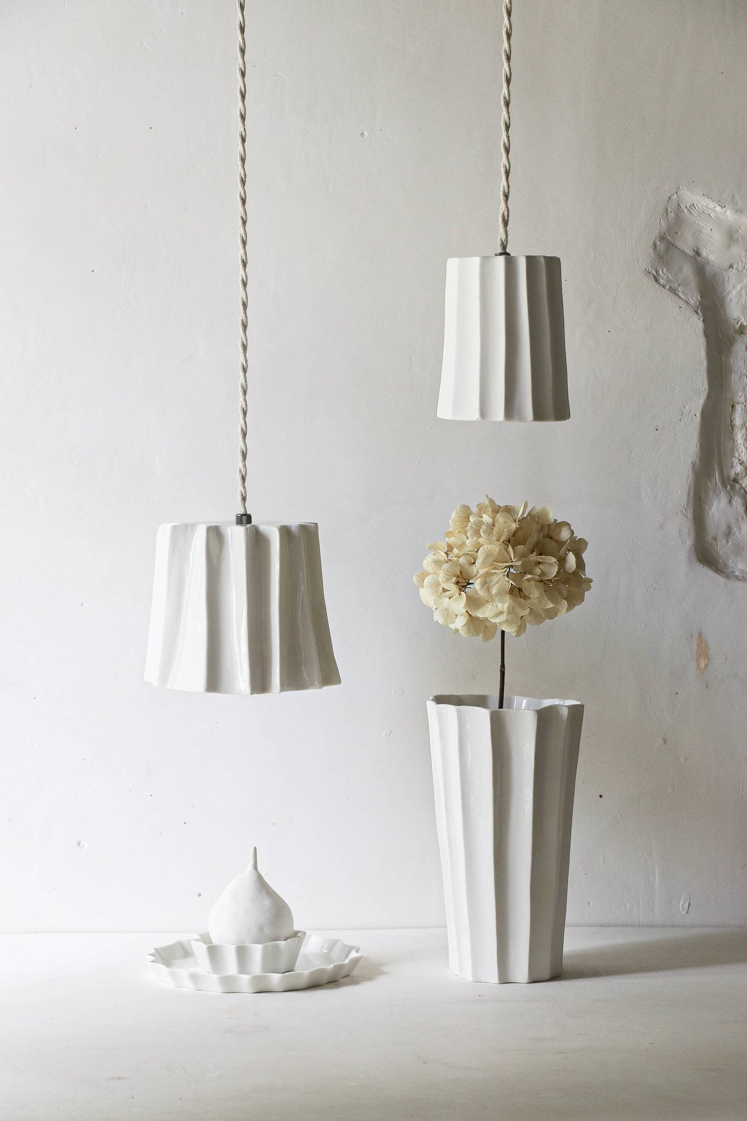 Suspension en porcelaine Canelé