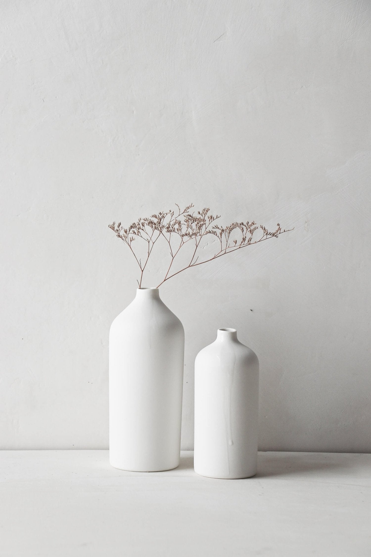 Ensemble 2 vases en porcelaine Simple