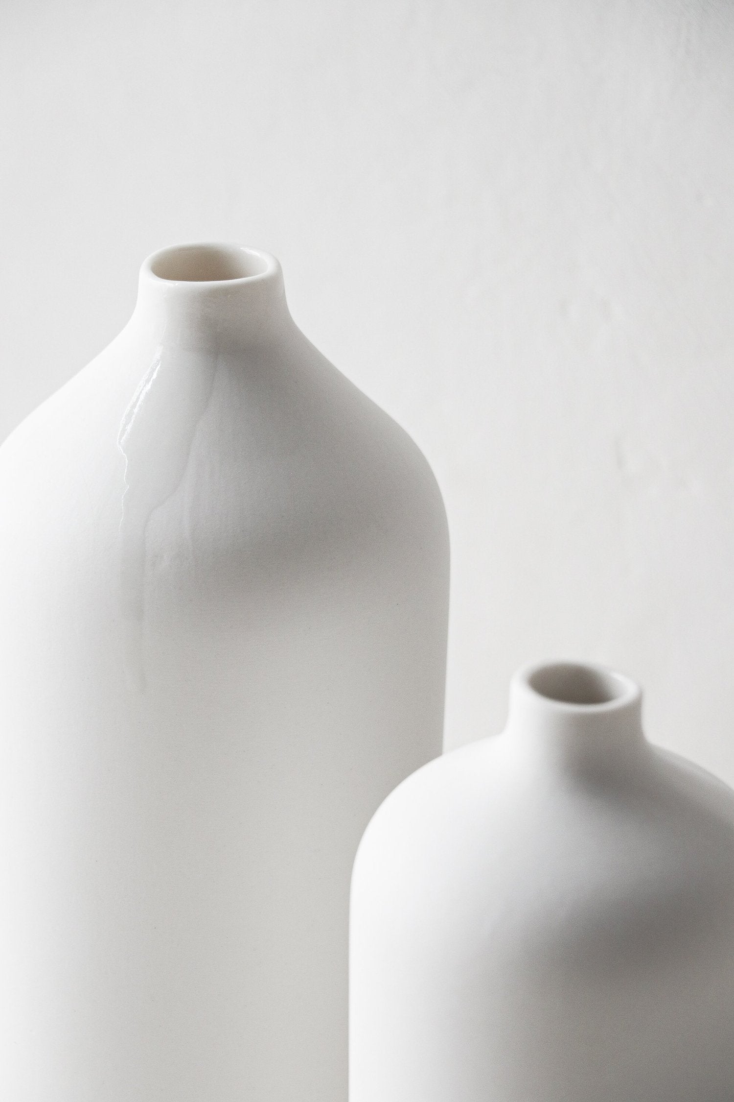 Ensemble 2 vases en porcelaine Simple
