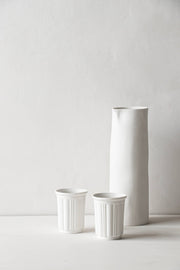 Ensemble Carafe et timbales en porcelaine