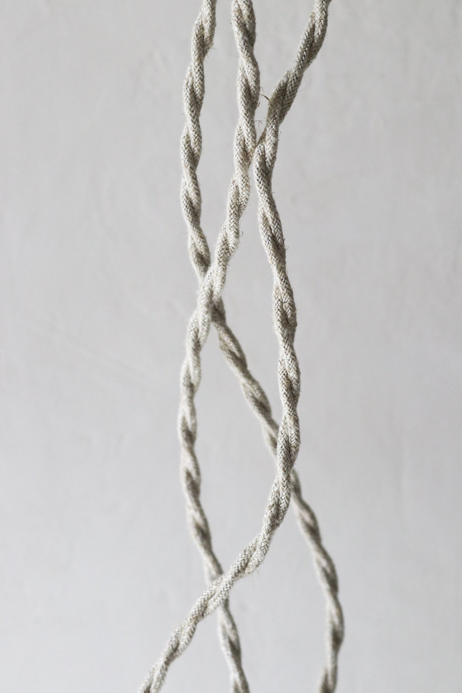 Câble électrique fil lin tressé