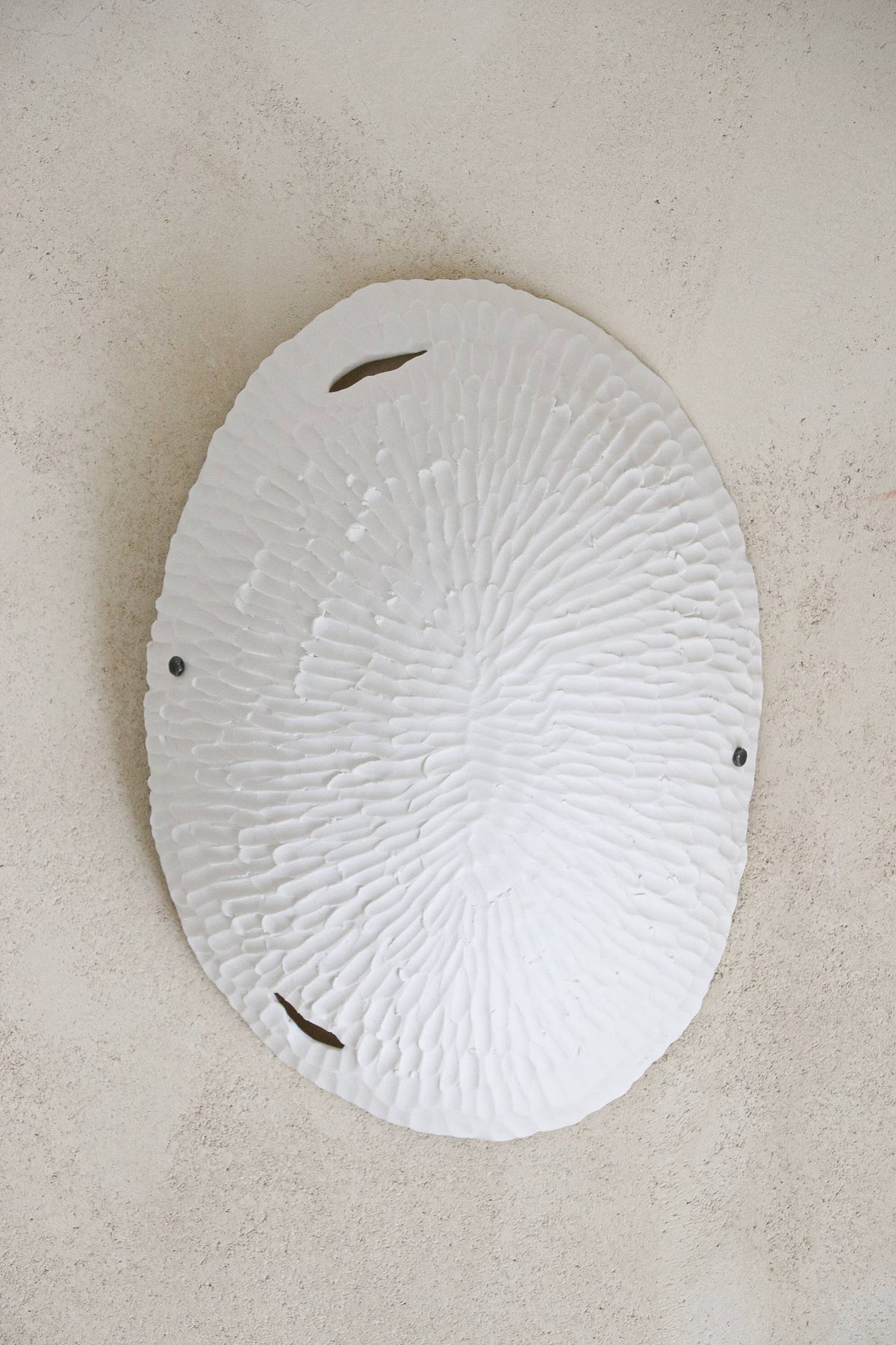 Applique en porcelaine blanche Empreintes 1