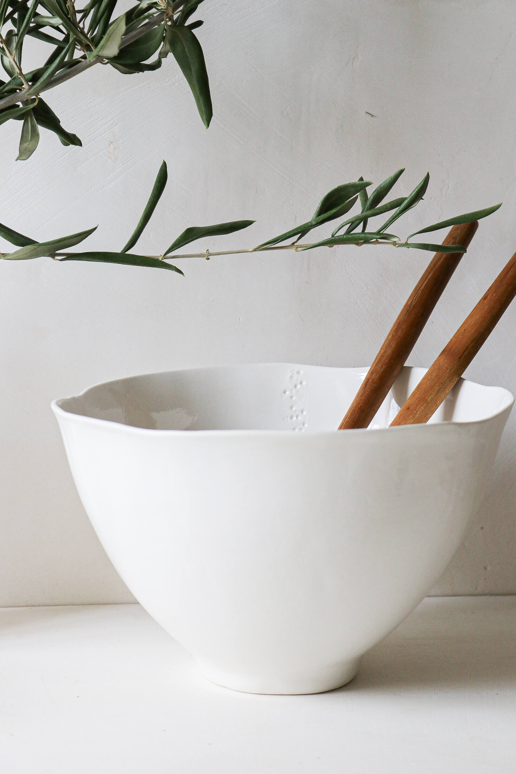 Saladier en porcelaine évasé Simple