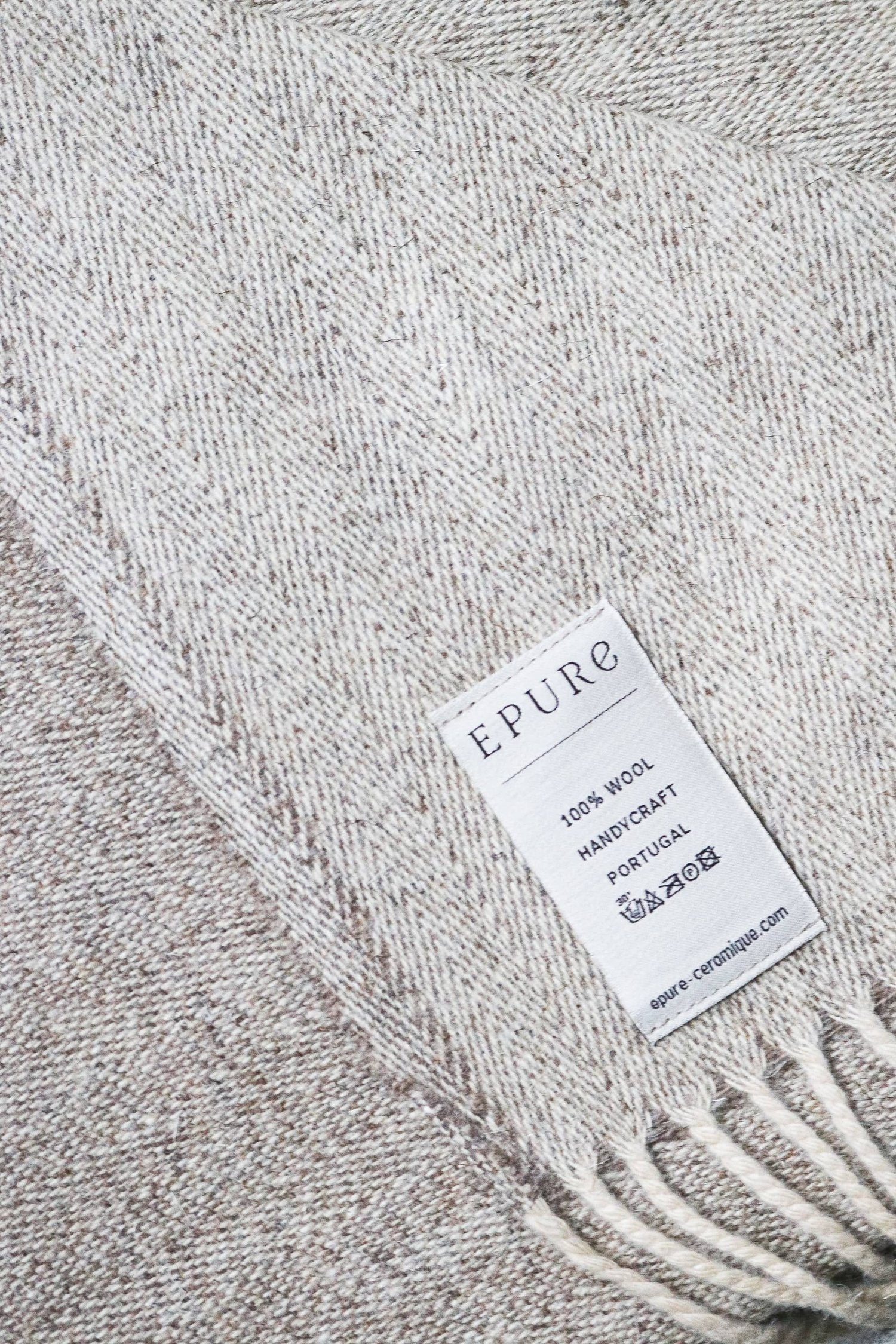 Plaid en laine Brume