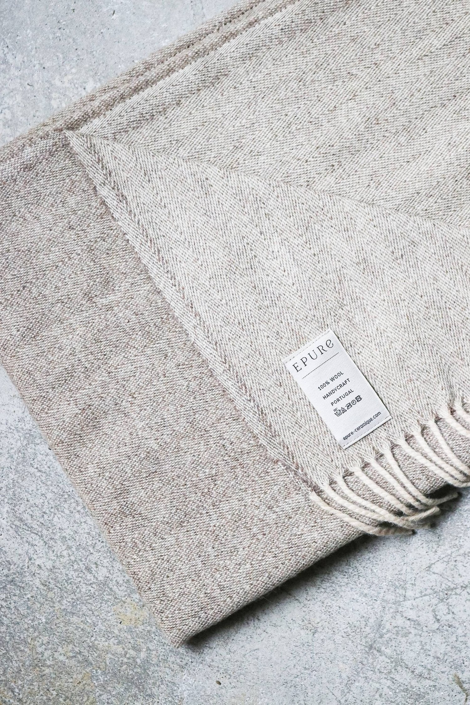 Plaid en laine Voyage Grès