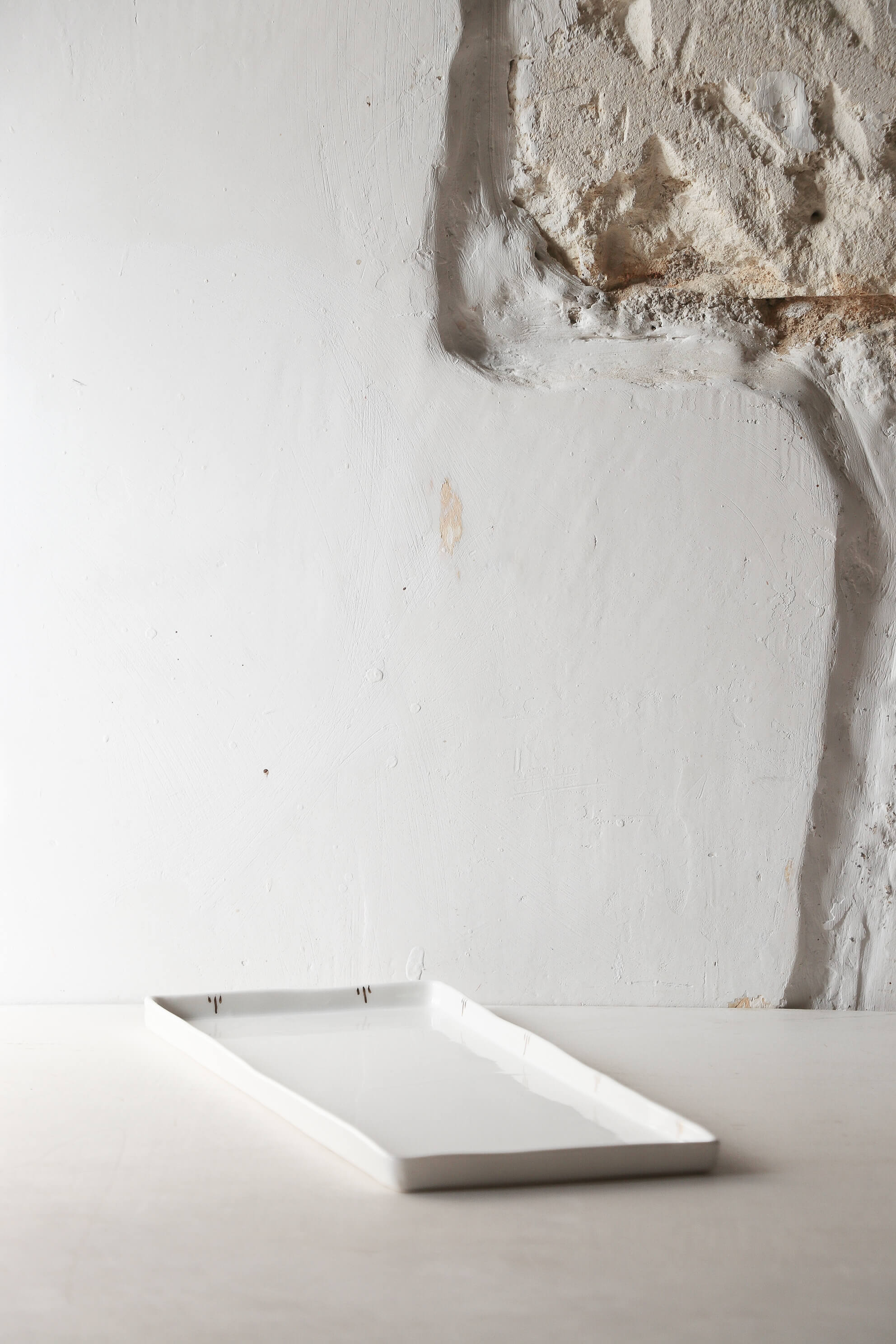 Plat à cake en porcelaine Simple griffé Or