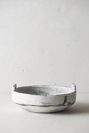 Coupe en grès noir engobe blanc C015