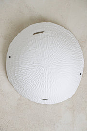 Applique ronde en porcelaine blanche Empreintes 1