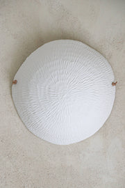 Applique ronde en porcelaine blanche Empreintes 2