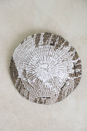 Applique ronde en grès noir Empreintes 1
