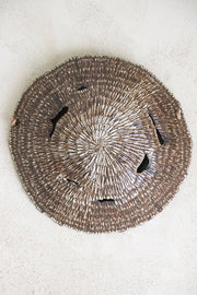 Applique ronde en grès noir Empreintes 2
