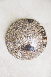 Applique ronde en grès noir Empreintes 3